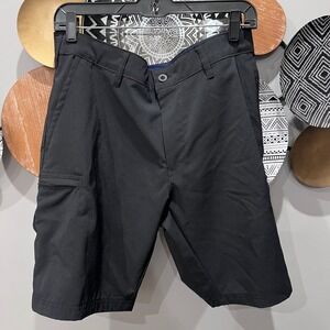 Nat Nast Mens Performance Cargo Shorts Black W32 Stretch Zipper Pockets